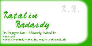 katalin nadasdy business card