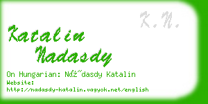 katalin nadasdy business card